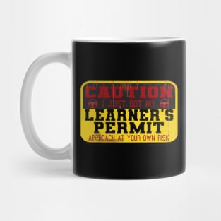 Warning Learner's Permit for Teenagers Driving Lesson Mug